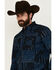 Image #2 - Moonshine Spirit Men's Twilight Southwestern Geo Print Long Sleeve Snap Western Shirt, Black, hi-res