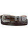 Lucchese Men's Black Cherry Goat with Hobby Stitch Leather Belt, Black Cherry, hi-res