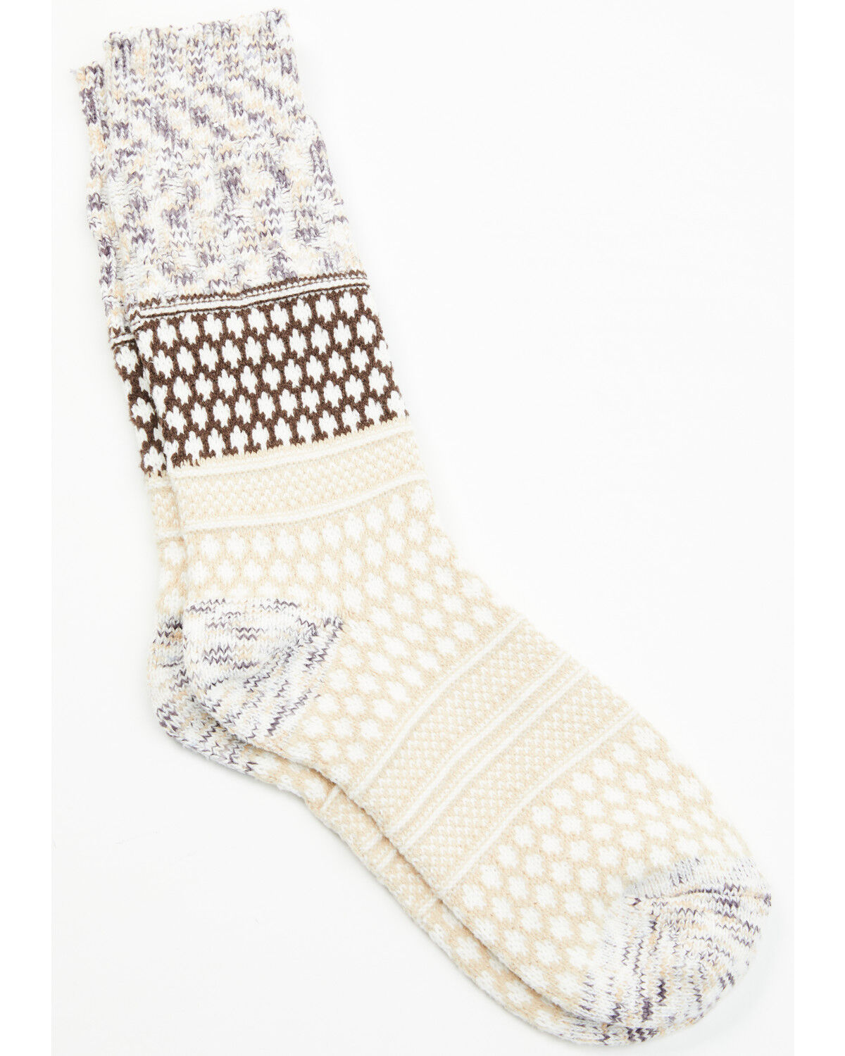 Image #1 - World's Softest Women's Weekend Gallery Textured Crew Socks, Off White, hi-res