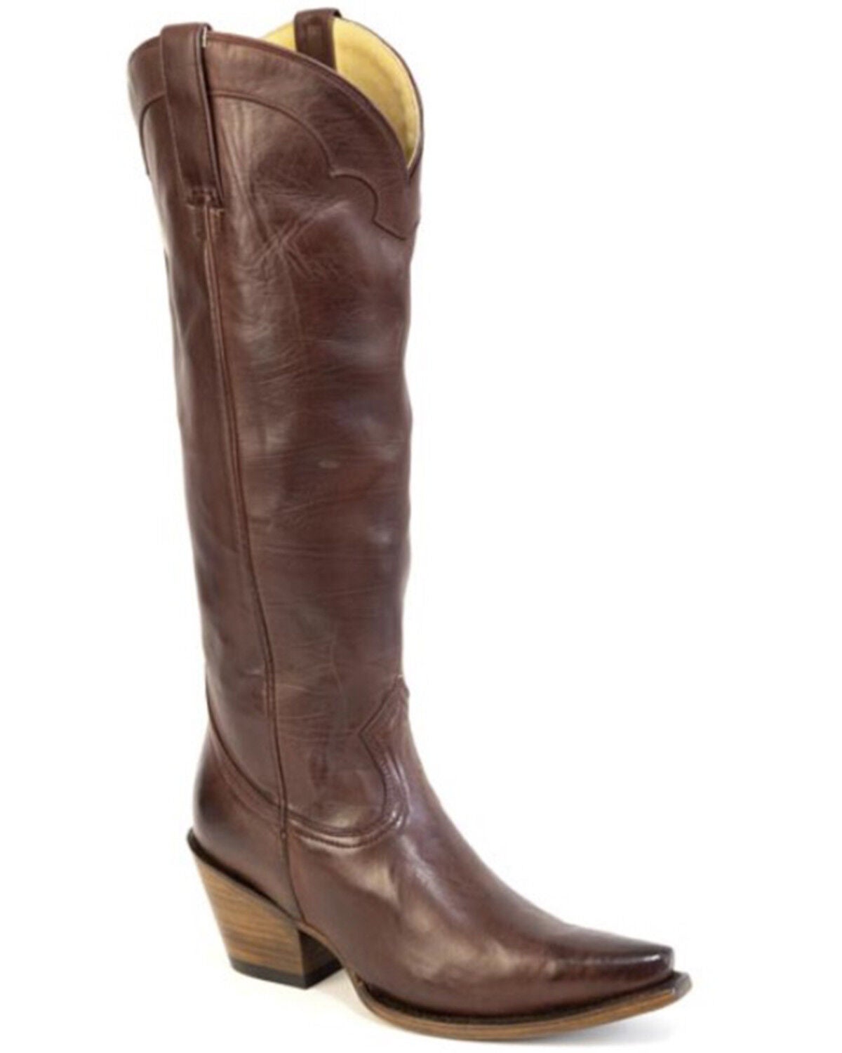 Stetson Women's Sutton Tall Western Boots - Snip Toe, Wine, hi-res