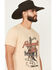 Image #2 - Panhandle Men's Cowboy Short Sleeve Graphic T-Shirt, Tan, hi-res