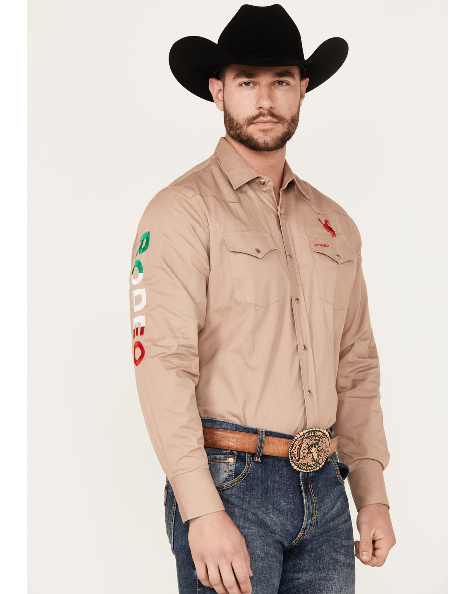 Rodeo Clothing Men s Mexico Flag Long Sleeve Snap Western Shirt Country Outfitter
