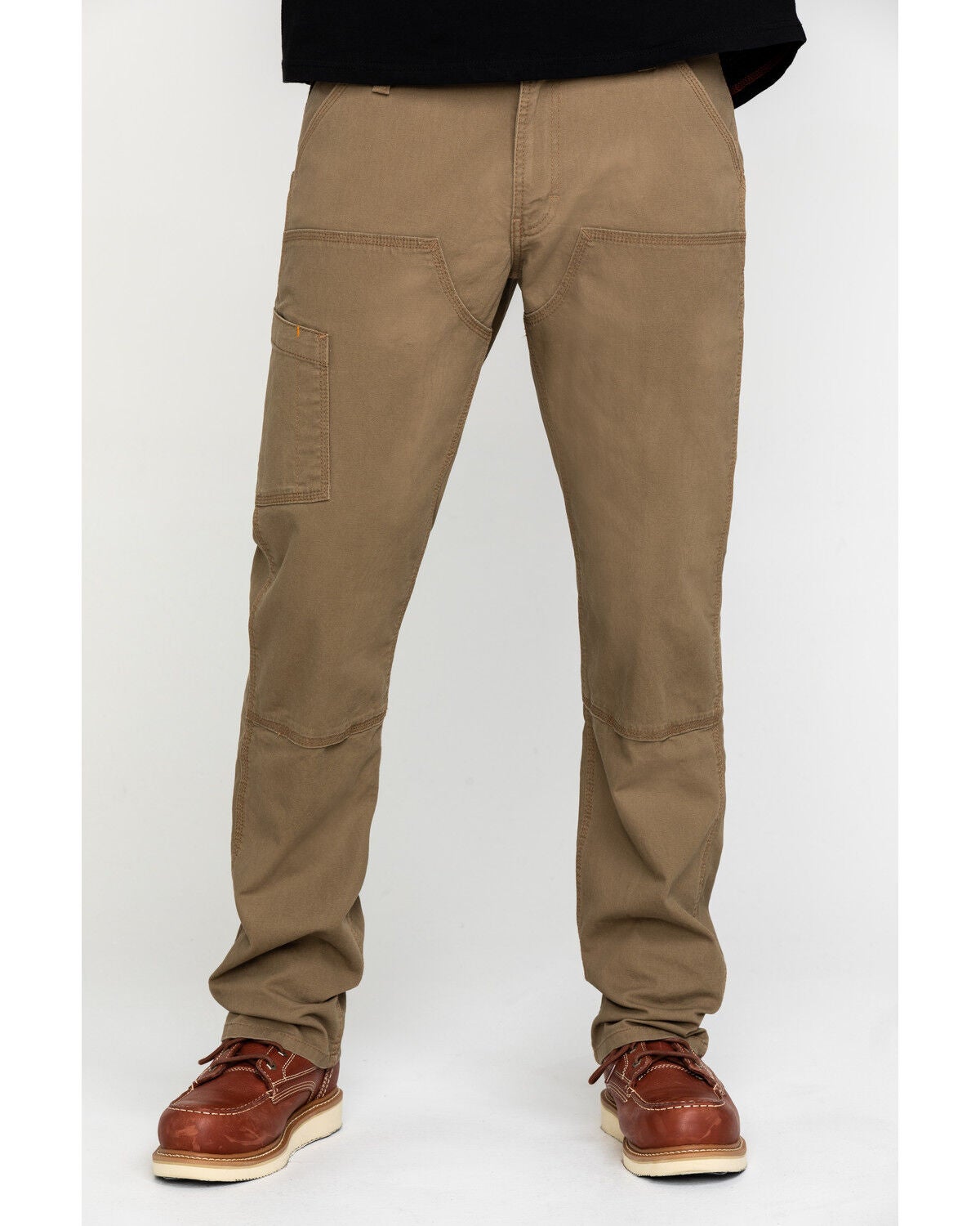 Ariat Men's Khaki Rebar M4 Made Tough Durastretch Double Front Straight Work Pants - Big, Beige/khaki, hi-res