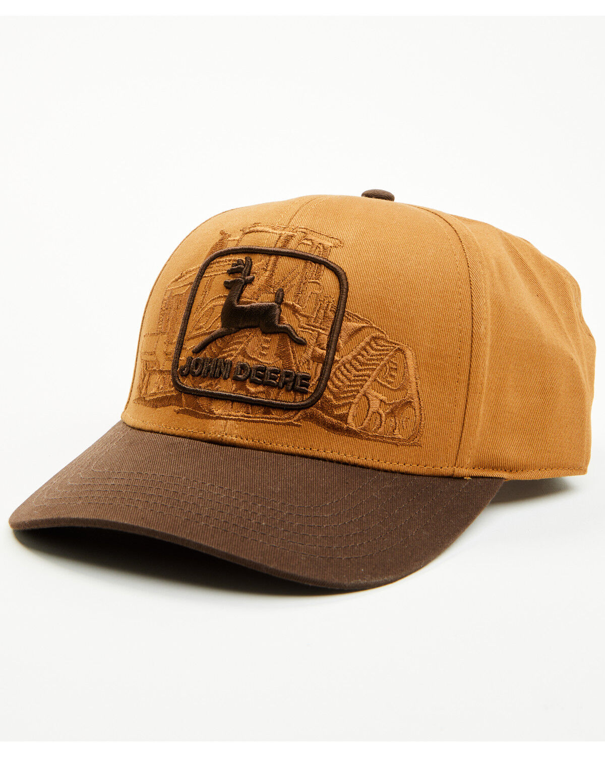 Image #1 - John Deere Men's Logo Silhouette Embroidered Ball Cap, Brown, hi-res