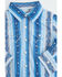 Image #2 - Wrangler Infant Boys' Southwestern Striped Long Sleeve Pearl Snap Onesie, Blue, hi-res