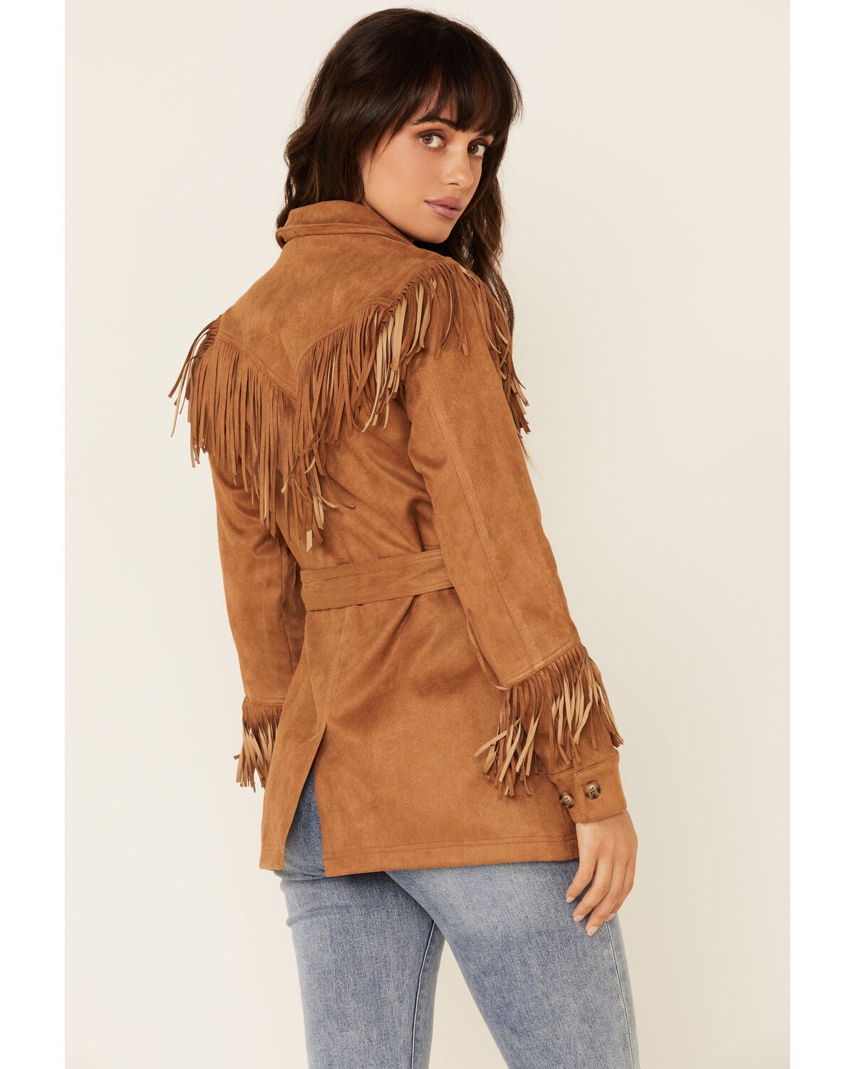 tan fringe jacket