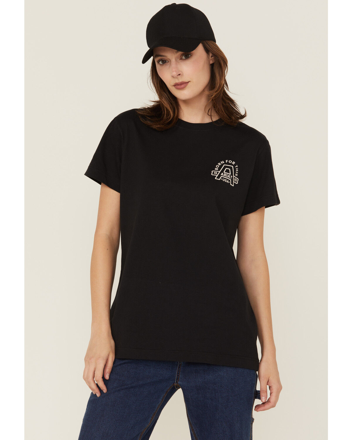 Image #2 - Ariat Women's Rebar Born For This Short Sleeve Graphic Work Tee, Black, hi-res