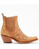 Image #2 - Liberty Black Women's Simone Classic Embroidered Pull On Fashion Booties - Snip Toe , Tan, hi-res