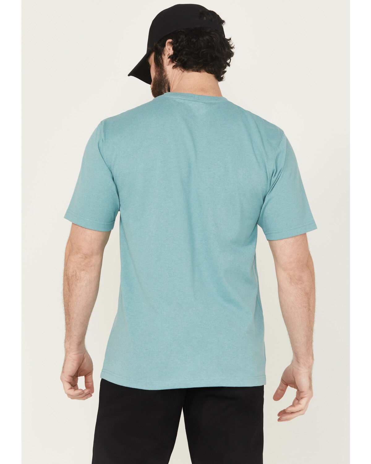Image #4 - Carhartt Men's Loose Fit Heavyweight Short Sleeve Pocket Work T-Shirt, Blue, hi-res