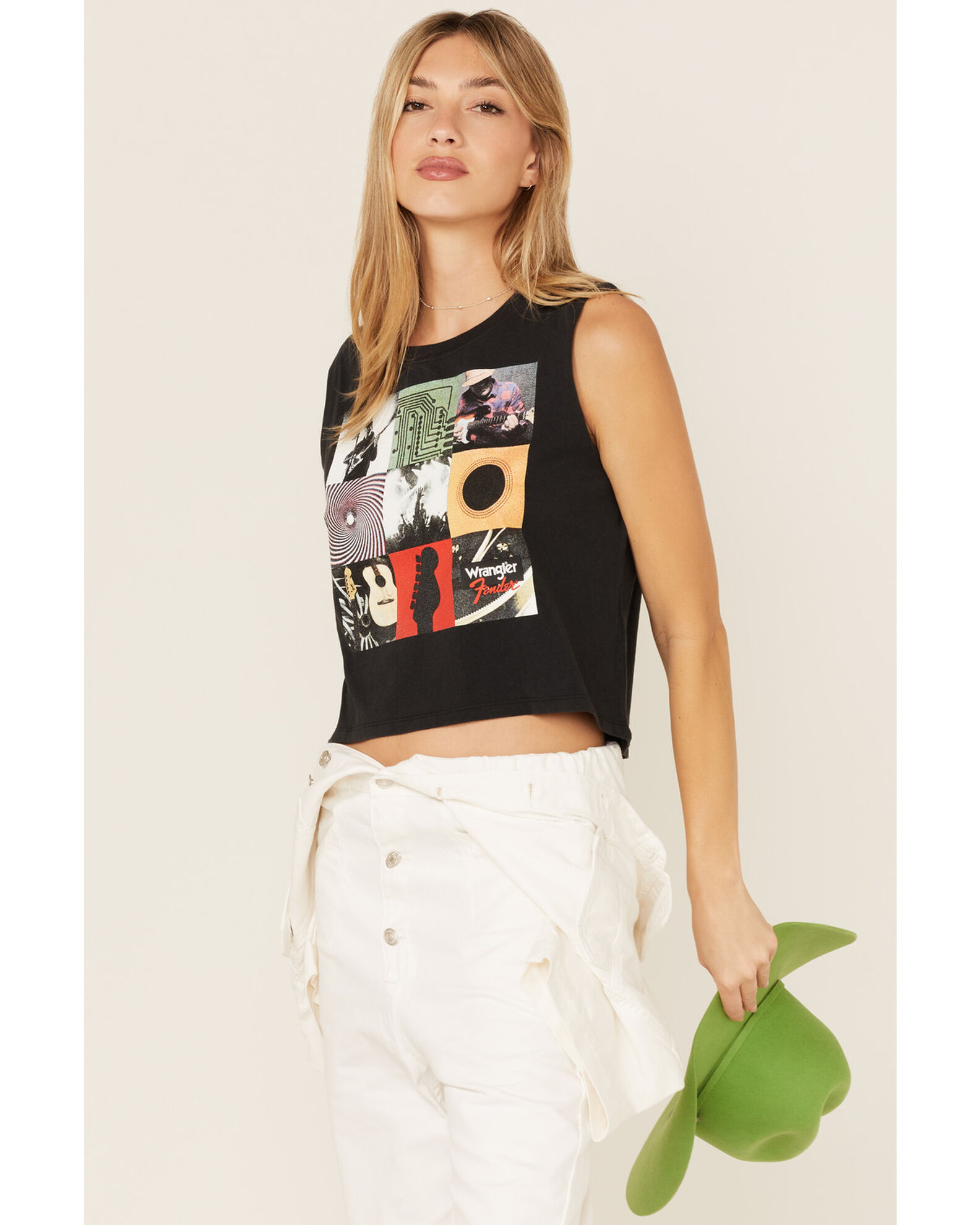 Wrangler X Fender Women's Album Cover Graphic Cropped Tank Top - Country  Outfitter