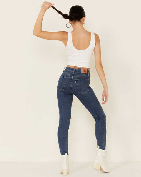 Image #2 - Levi's Women's 721 Skinny Jeans, Blue, hi-res