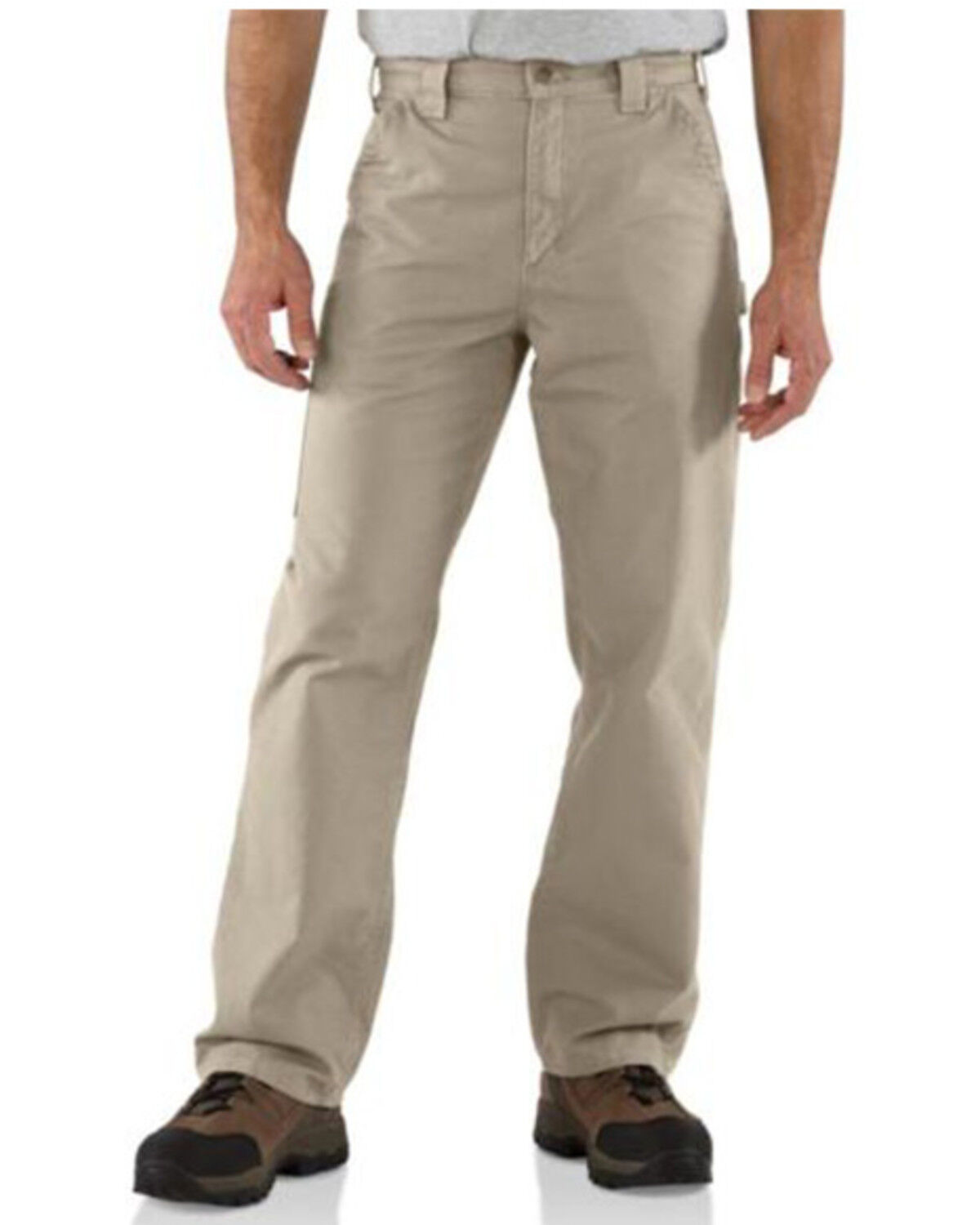 Image #1 - Carhartt Men's Loose Fit Utility Canvas Work Pants - Big, Tan, hi-res