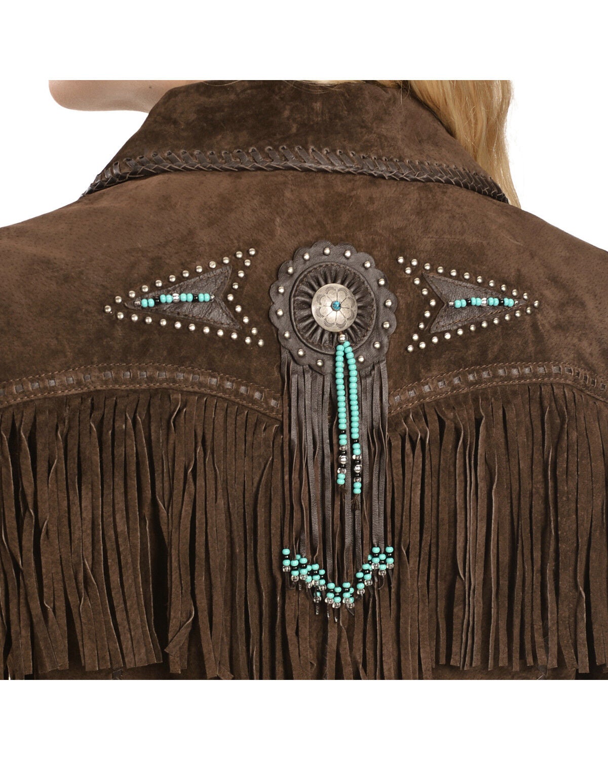 turquoise fringe jacket