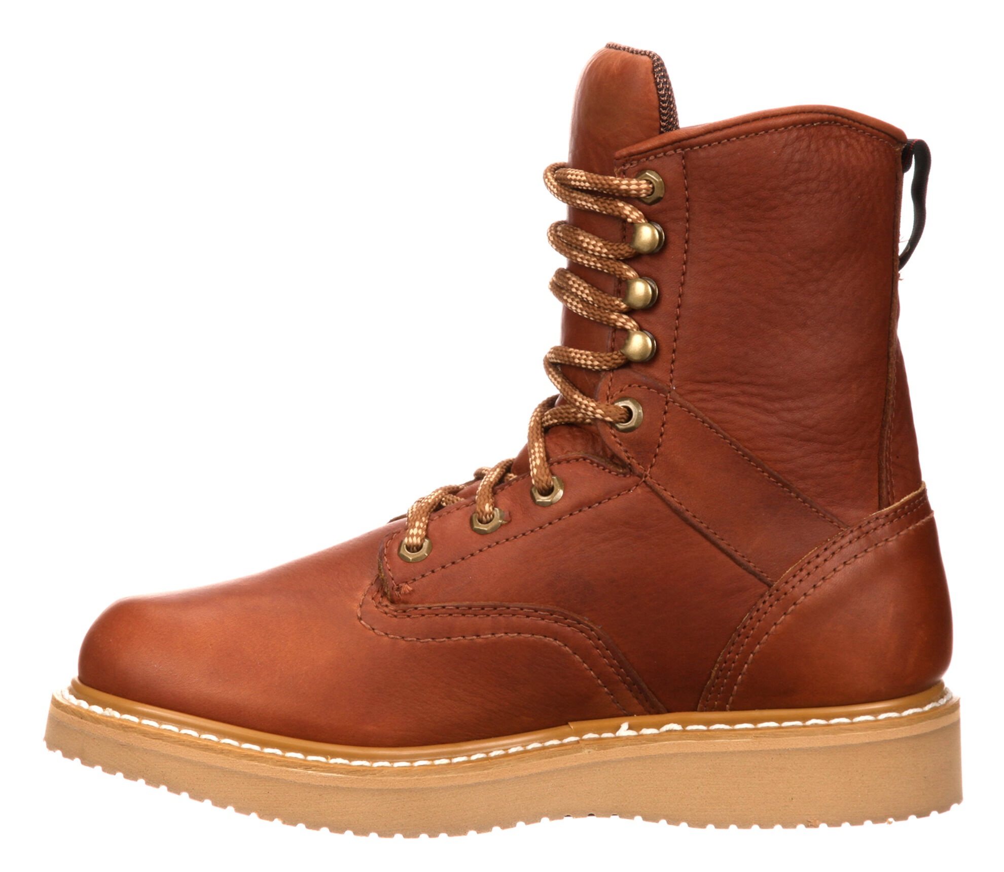 Image #3 - Georgia Boot Men's Wedge Work Boots - Steel Toe, Brown, hi-res