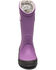 Image #4 - Bogs Girls' Solid Plush Rain Boots - Round Toe, Purple, hi-res