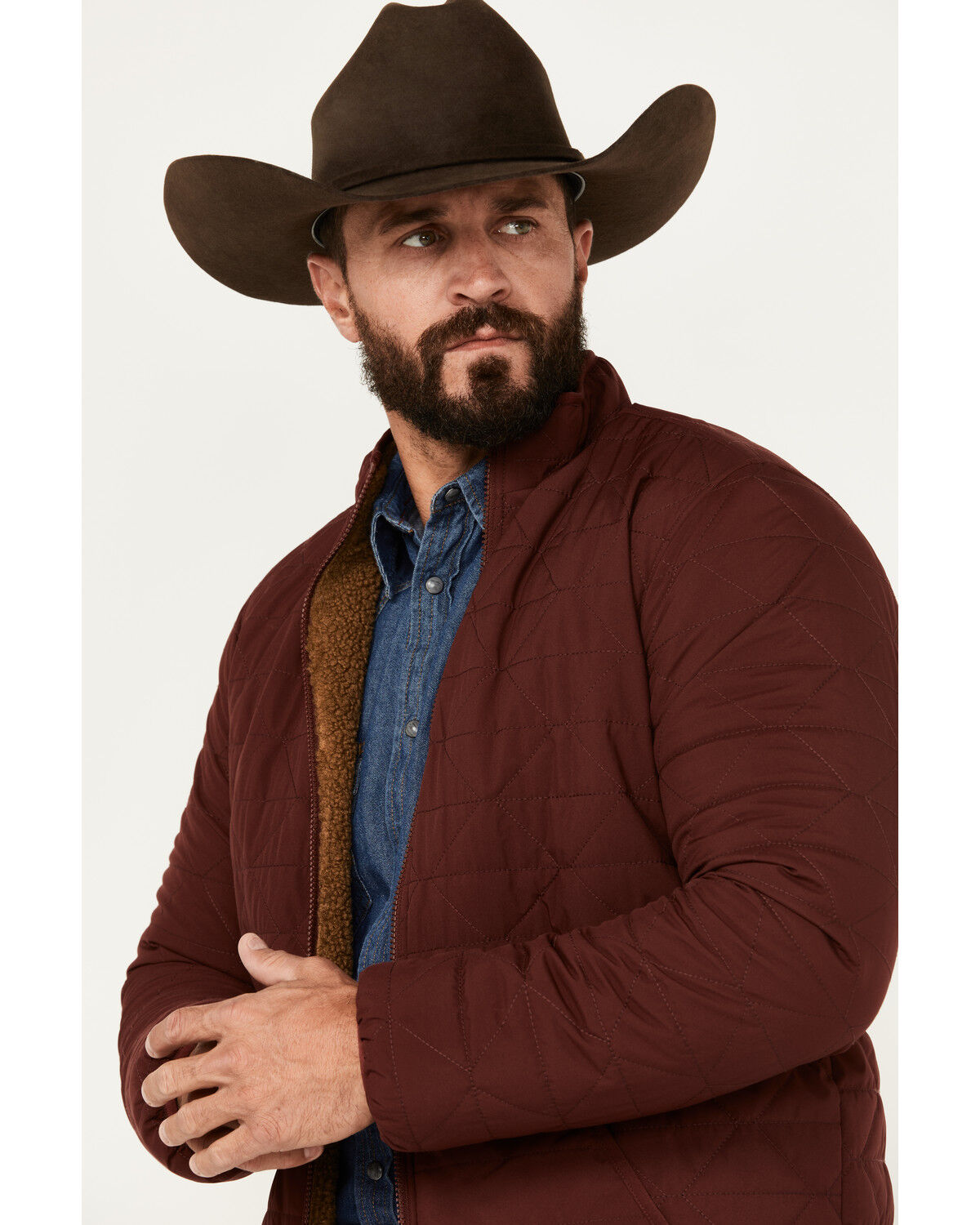 Image #2 - Brothers and Sons Men's Roane Lightweight Insulated Reversible Puffer Jacket, Burgundy, hi-res