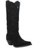 Image #1 - Dingo Women's Out West Suede Western Boots - Round Toe, Black, hi-res