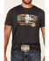 Image #3 - Rock & Roll Denim Men's Long Horn Short Sleeve Graphic T-Shirt, Charcoal, hi-res