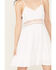 Image #3 - Jolt Women's Crochet Waist Mini Dress, White, hi-res