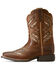 Image #2 - Ariat Girls' Round Up Bliss Western Boots - Broad Square Toe, Brown, hi-res