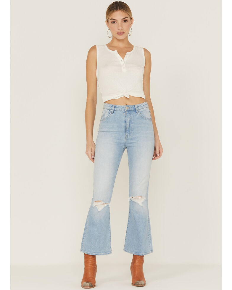 Rolla's Women's Dusters Bluebird Crop Bootcut Jeans, Blue, hi-res