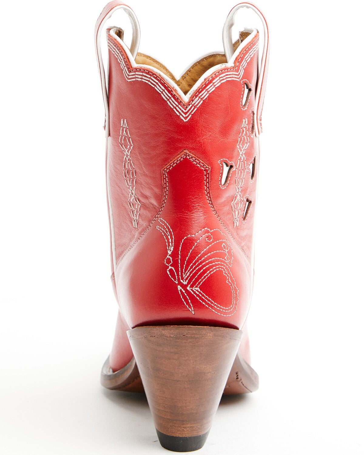 Image #5 - Besita Boots Women's The Bright Inlay Western Booties - Snip Toe, Red, hi-res