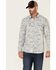 Image #1 - Moonshine Spirit Men's Dispatch Camo Print Long Sleeve Snap Western Shirt , Light Blue, hi-res