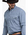 Roper Men's Amarillo Meadow Mini Check Plaid Long Sleeve Western Shirt , Blue, hi-res