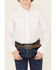 Image #3 - Gibson Trading Co Boys' Solid Long Sleeve Pearl Snap Western Shirt, White, hi-res