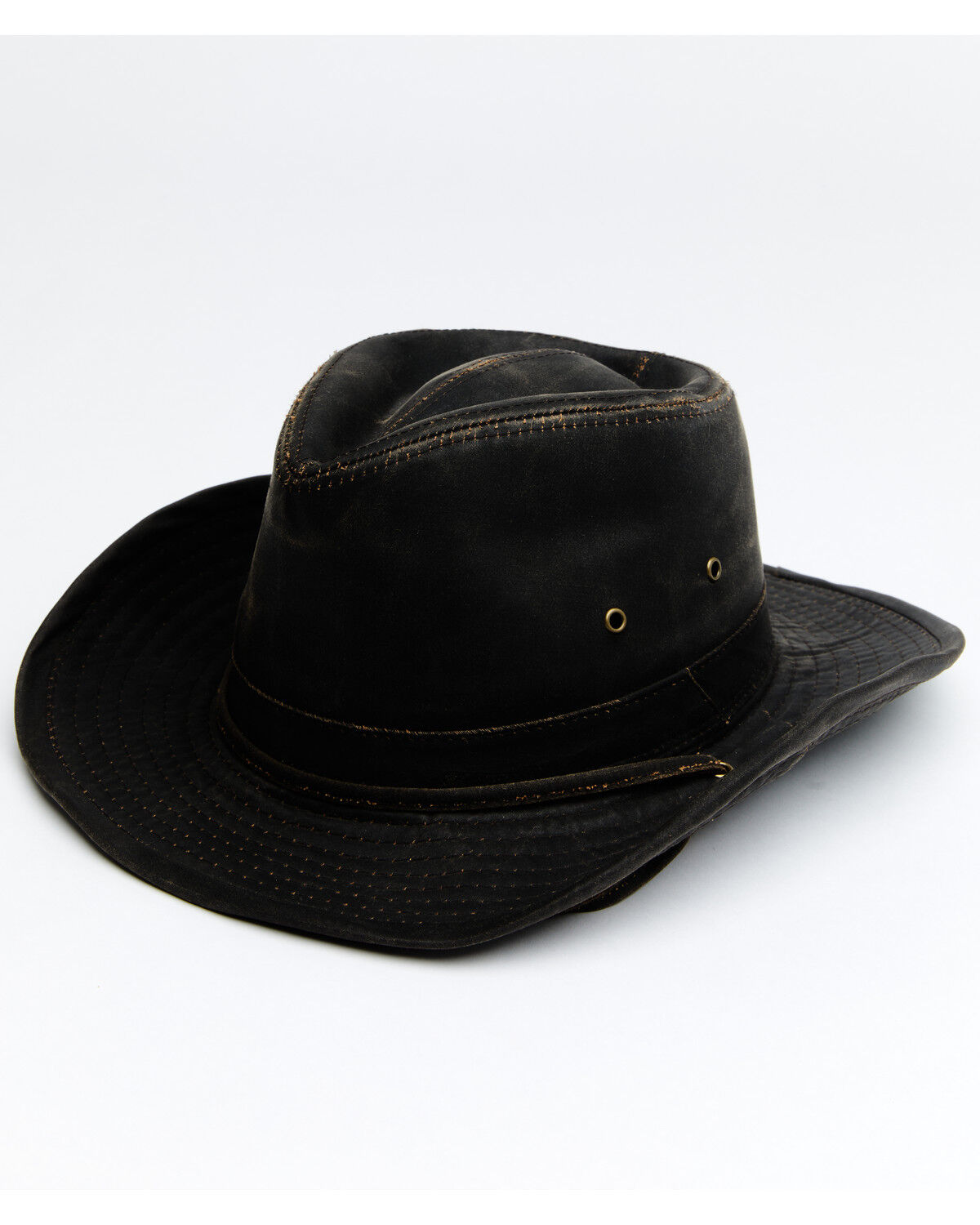 Image #1 - Hawx Men's Outback Weathered Cotton Sun Work Hat, Brown, hi-res