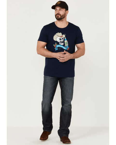 Image #2 - Moonshine Spirit Men's Mas Cerveza Graphic Short Sleeve T-Shirt , Steel Blue, hi-res