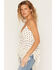 Image #2 - Wild Moss Women's Polka Dot Lace Hanky Hem Sleeveless Top, Ivory, hi-res