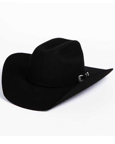 Cody James Boys' 3X Wool Buckle Hat, Black, hi-res