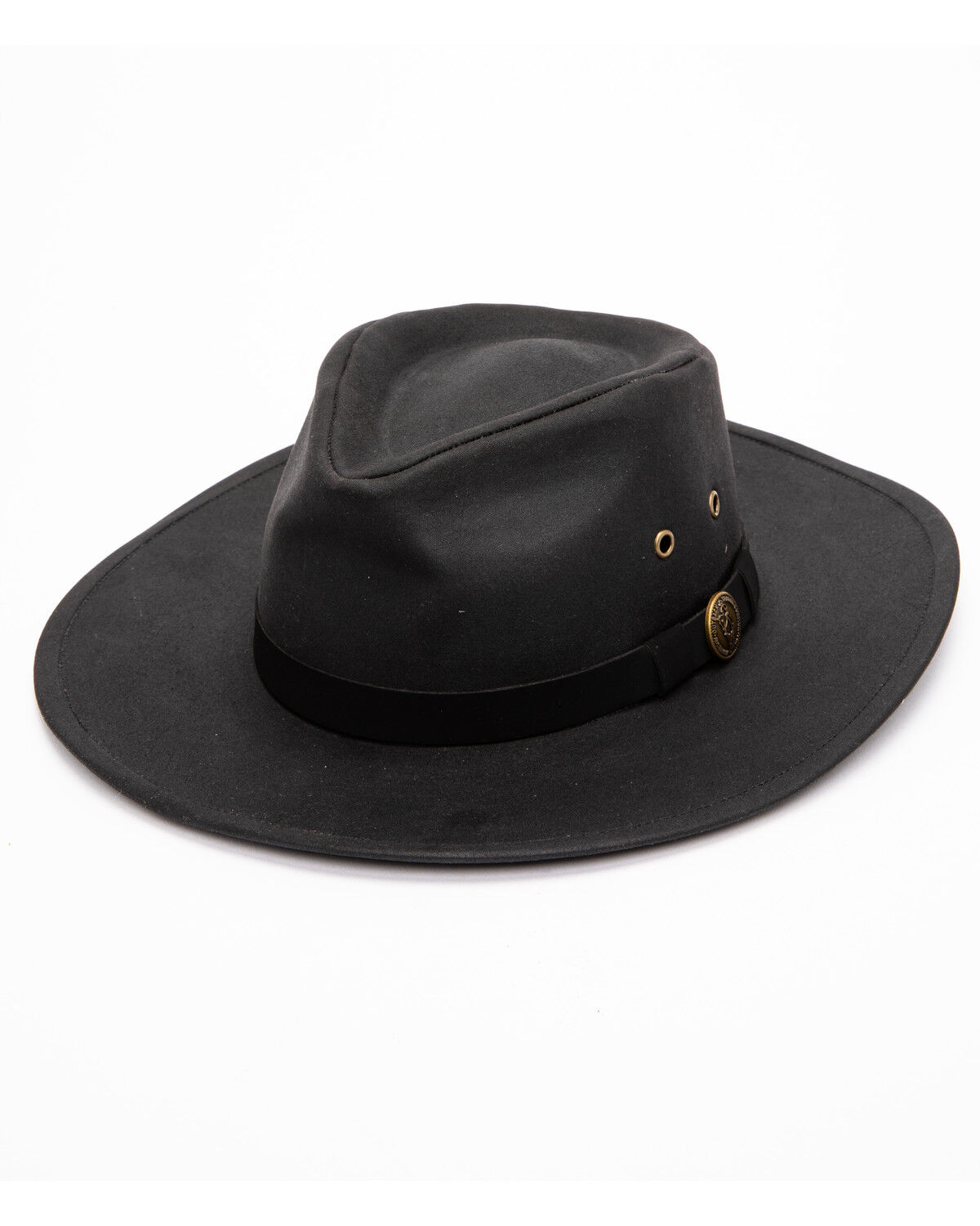 Image #1 - Outback Trading Co Men's Kodiak Oilskin Sun Hat, Black, hi-res