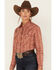 Image #2 - Rough Stock by Panhandle Women's Long Sleeve Snap Western Shirt, Rust Copper, hi-res