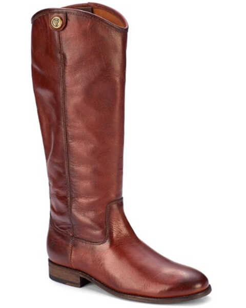 Frye Women's Melissa Button 2 Tall Boots - Round Toe , Red/brown, hi-res