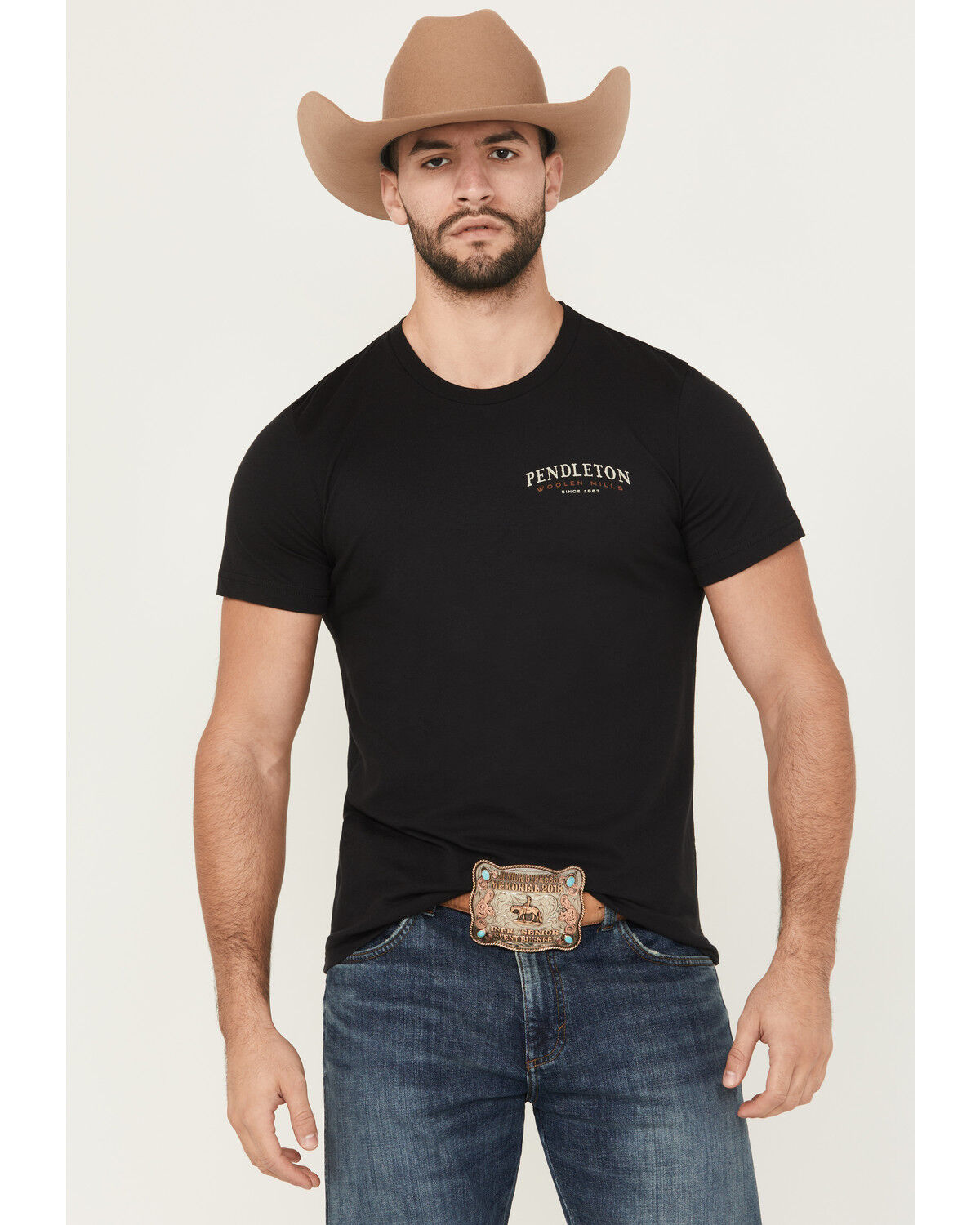 Image #2 - Pendleton Men's Cascadia Skull Short Sleeve Graphic T-Shirt, Black, hi-res