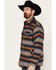 Image #2 - Ariat Men's Hartland Southwestern Snap Shirt Jacket, Navy, hi-res