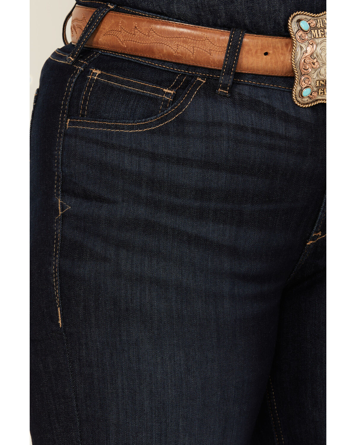 Image #2 - Ariat Women's Dark Wash Ophelia Prefect Rise Trouser Denim Jeans - Plus, Dark Wash, hi-res