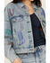 Image #3 - Rock & Roll Denim Women's Light Wash Rhinestone Embellished Denim Jacket, Light Wash, hi-res
