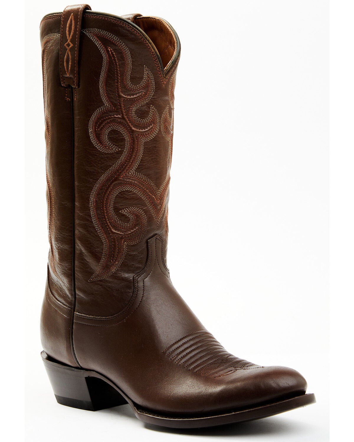 Lucchese Men's Espresso Smooth Western Boots - Round Toe, Dark Brown, hi-res