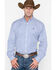 Image #1 - Cinch Men's Royal Blue Striped Western Shirt - Big & Tall, Royal Blue, hi-res