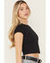 Image #2 - Free People Women's Protagonist Tee, Black, hi-res