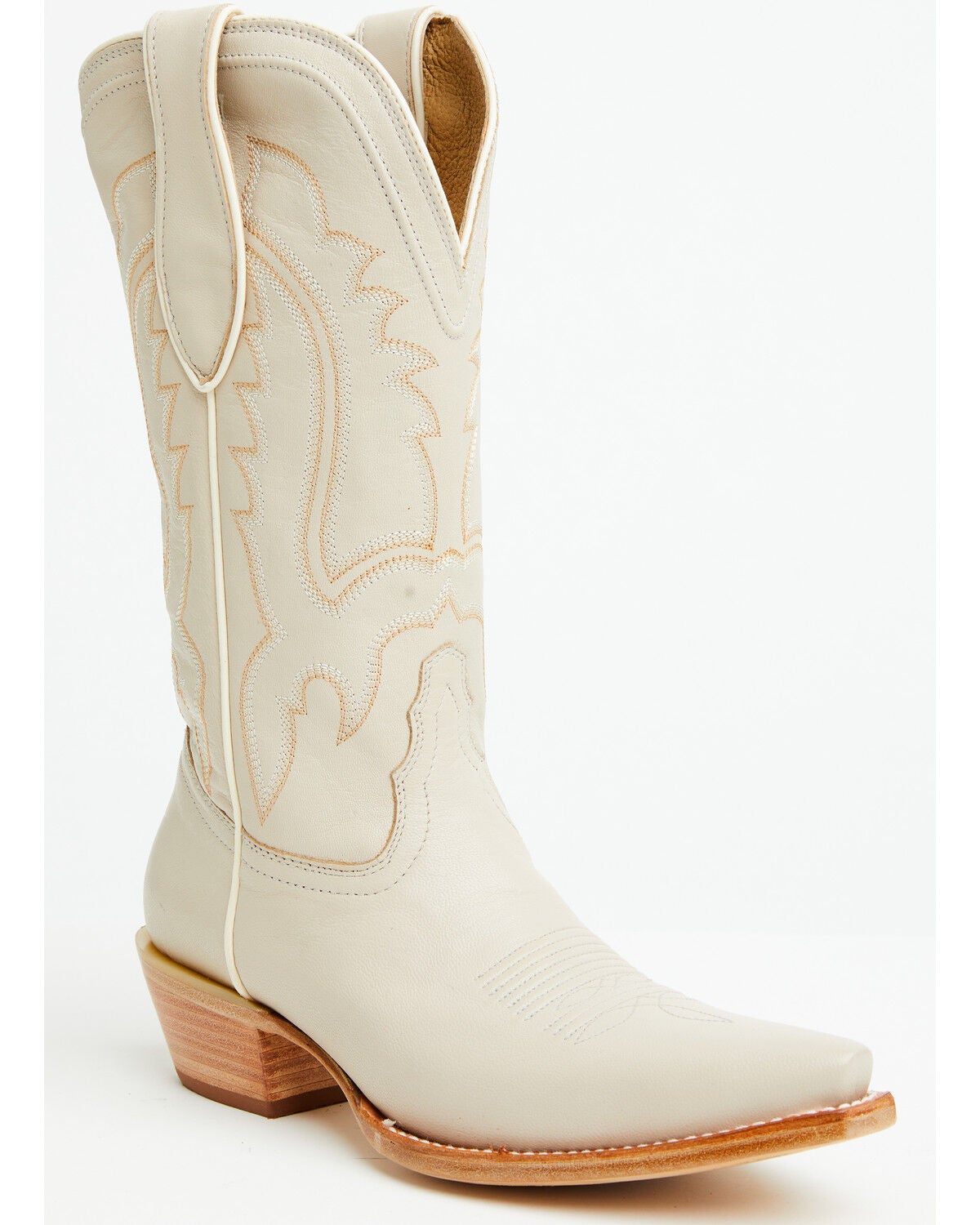 Tony Lama Women's Val Western Boots - Snip Toe, Cream, hi-res