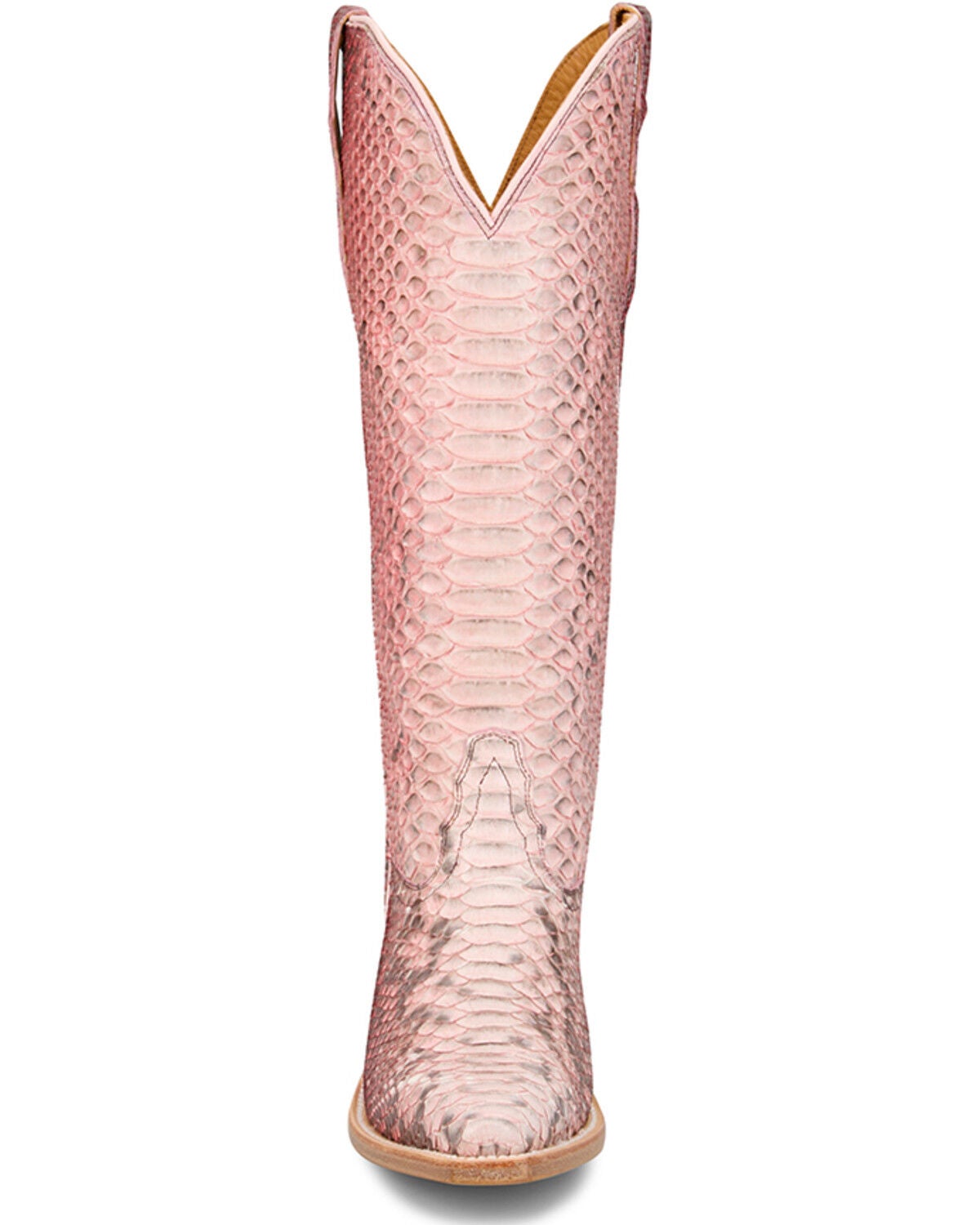 Image #4 - Tony Lama Women's Black Label Exotic Python Tall Western Boots - Snip Toe, Red, hi-res