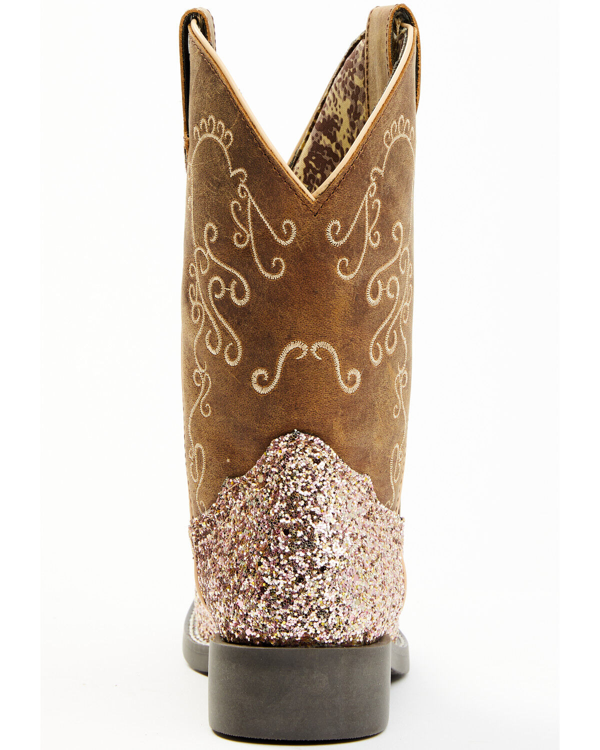 Image #5 - Shyanne Girls' Sparkle Plenty Boots - Broad Square Toe, Pink, hi-res