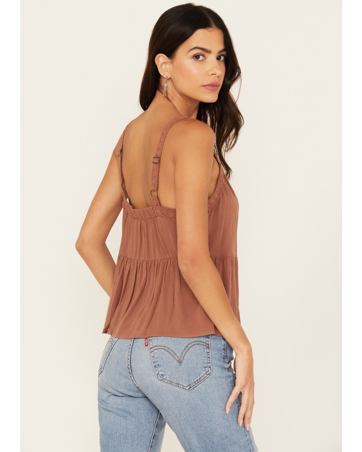 Image #4 - Cleo + Wolf Women's Cropped Strappy Peplum Top, , hi-res