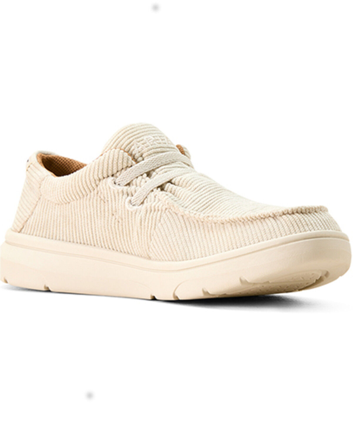Image #1 - Ariat Boys' Corduroy Hilo Casual Shoes - Moc Toe, White, hi-res