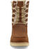 Image #4 - Twisted X Women's Oiled Saddle Lace-Up Shearling Lined Wedge Sole Boots - Moc Toe, Brown, hi-res
