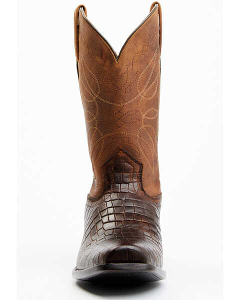 Image #4 - Moonshine Spirit Men's Madison Brown Printed Leather Western Boots - Square Toe , Brown, hi-res